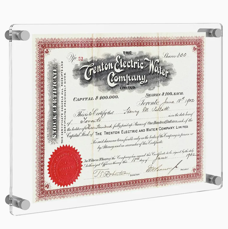 Custom Clear Acrylic Wall-Mounted Floating Frame – Double Panel A4 & Letter Photo, Document & Certificate Display