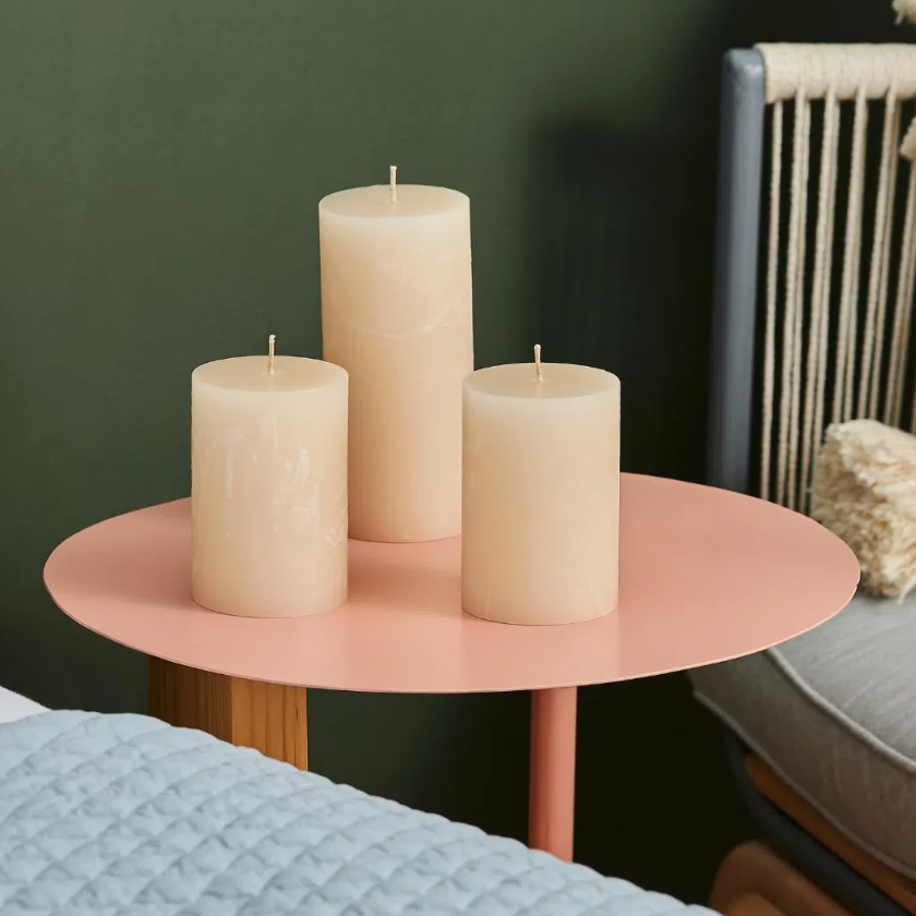 Elegant Large Colored Tapered Soy Wax Dripless Pillar Candles