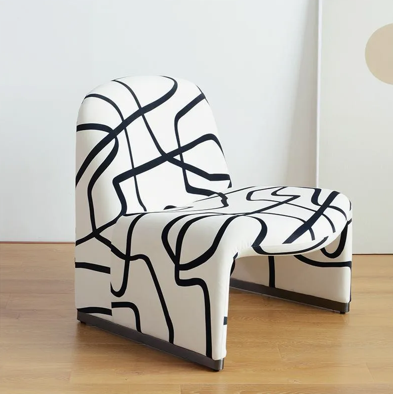 Modern Living Room Accent Armchair – Luxury Leather & Velvet Leisure Lounge Chair