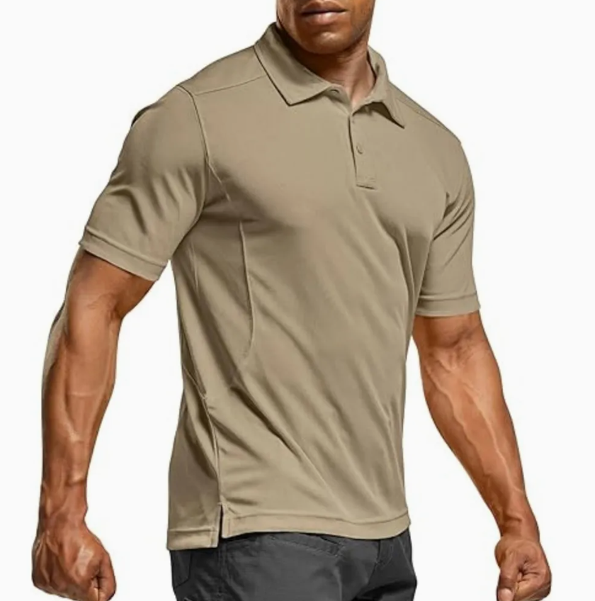 Men's Tactical Performance Polo Shirt – Lightweight Short Sleeve Golf Shirt with UPF 50+ & Dry-Fit Fabric