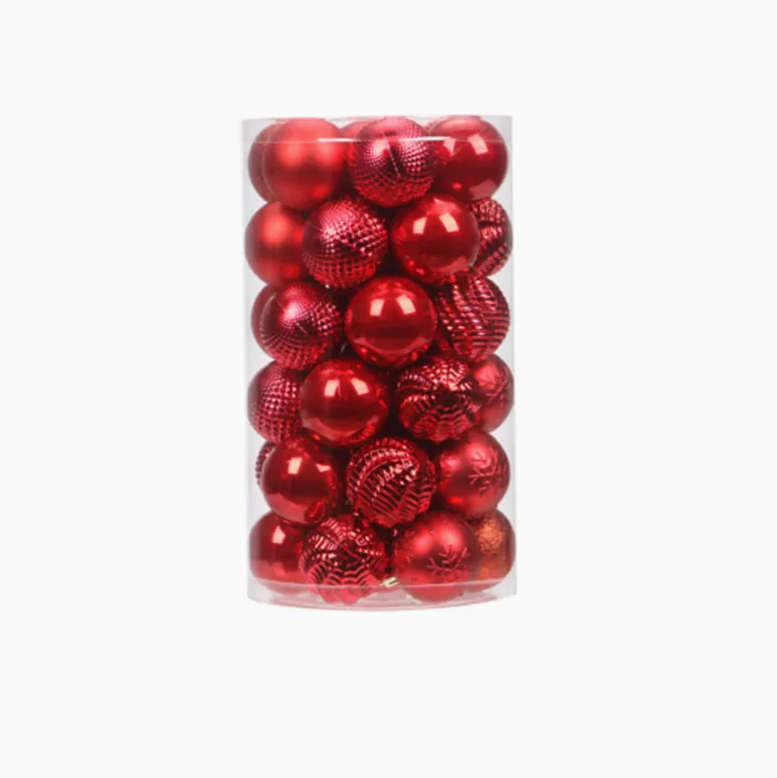 41PCS 6cm Christmas Ball Ornament Set with Cylinder Box
