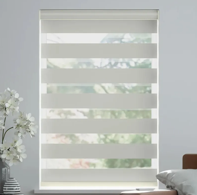 Zebra Blackout Roller Blinds – Manual Fabric Shades for Smart Homes & Modern Window Décor