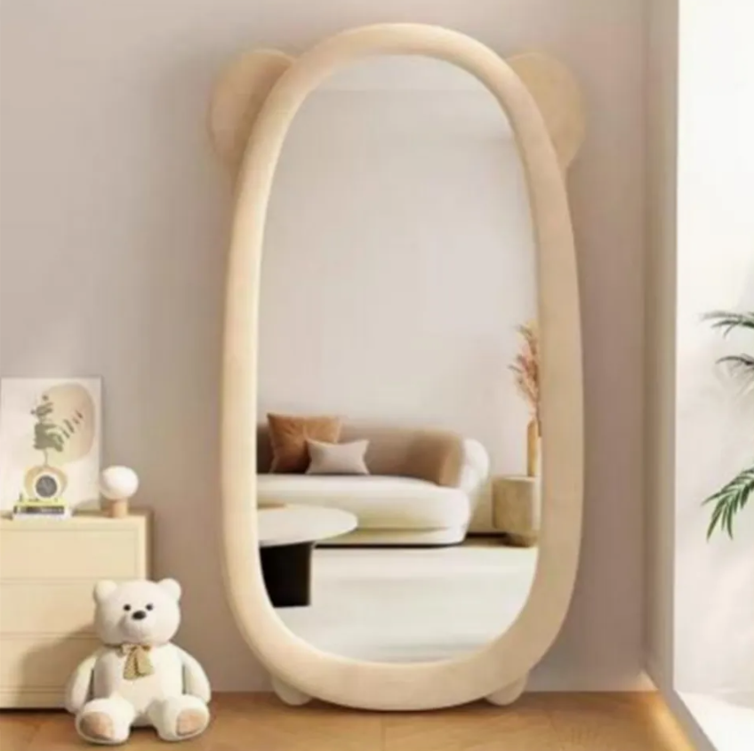 Full-Length Arched Dressing Mirror – Rectangular Floor & Bedroom Mirror for Modern Interiors
